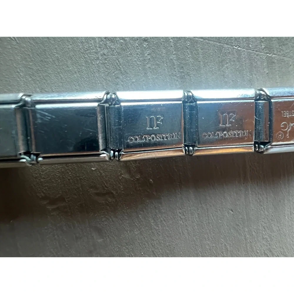 Boxing IF Composition Italian Charm Bracelet 3.5in Stainless Steel 10 Link